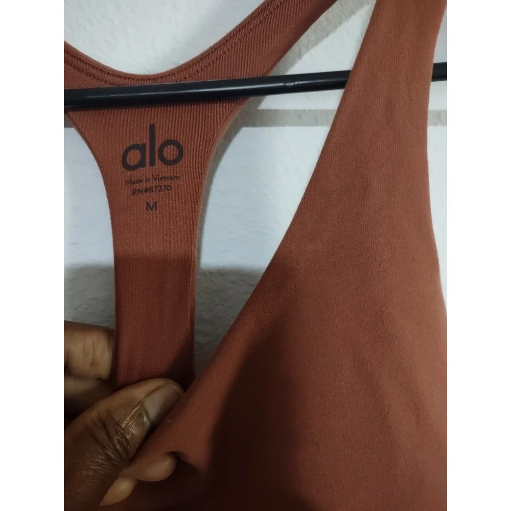 Alo Yoga Airbrush Hot Shot Bodysuit - Brown Size M